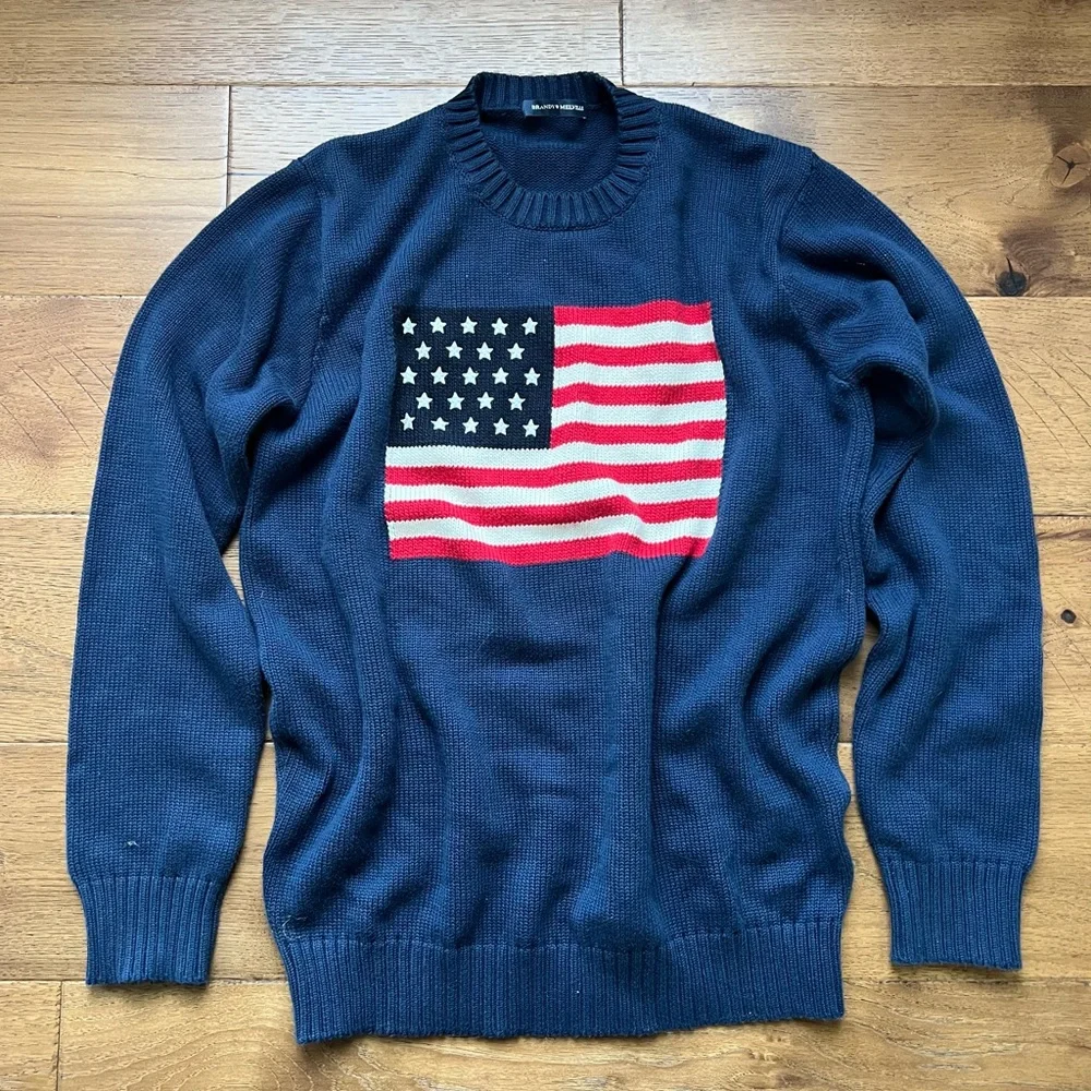 Lot of 2 Brandy Melville American Flag Sweaters - Picture 3 of 4